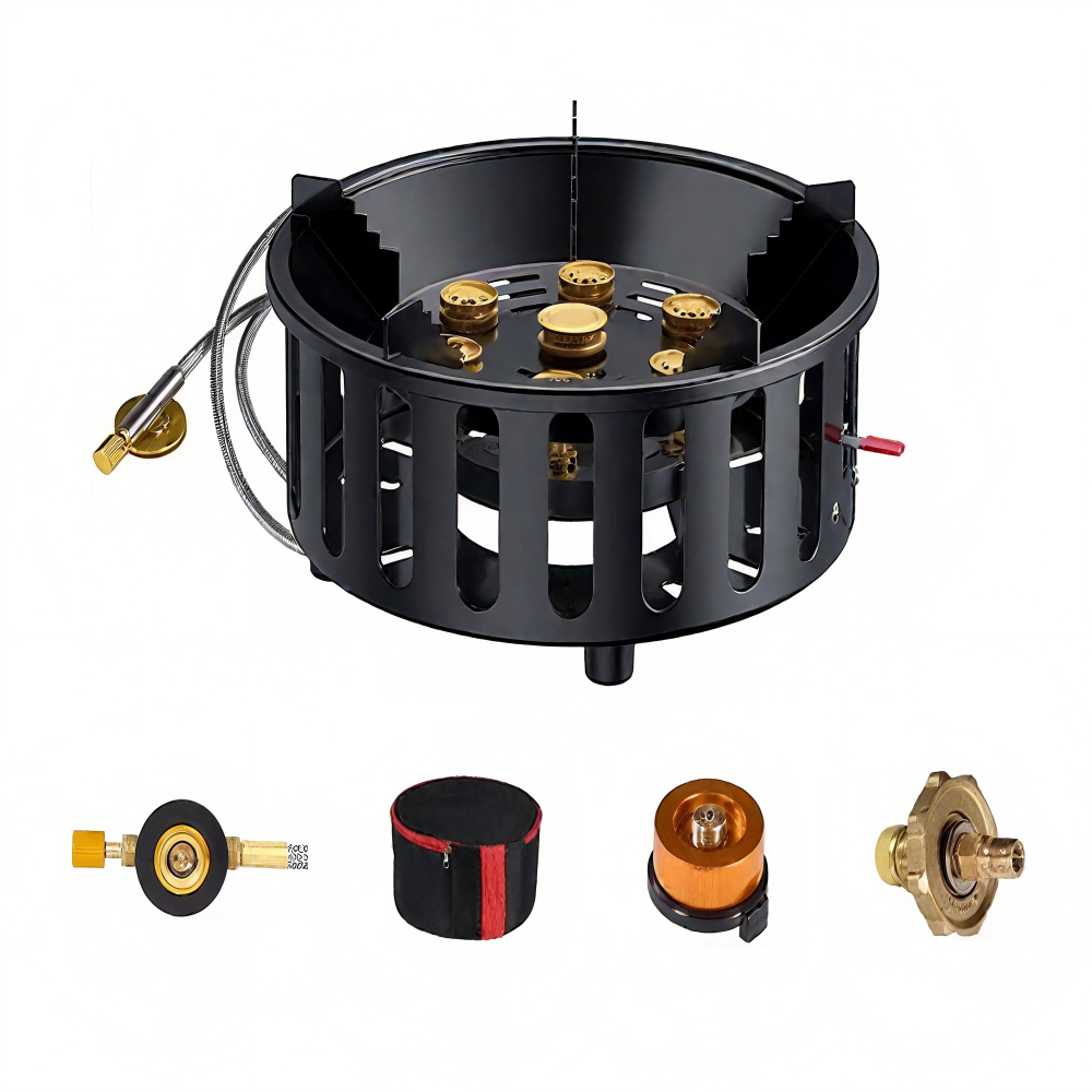 Home Cooking Gas Stove - Мощная 7-конфорочная портативная походная плита 21000
