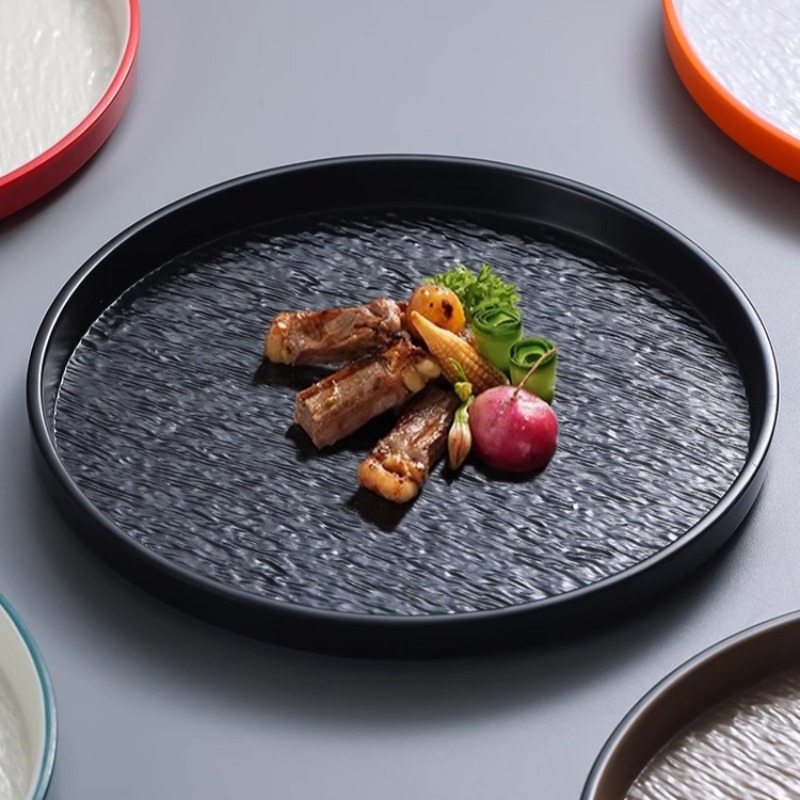 Home Cooking Japanese - Современная круглая каменная меламиновая тарелка для