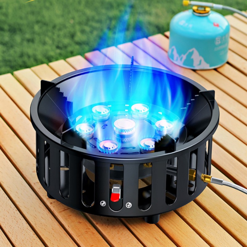 Мощная 7-конфорочная портативн – обзор и цена Home Cooking Gas Stove
